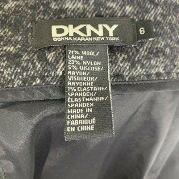 DKNY Tweed Knee Length Lined Pencil Straight Skirt - Picture 7 of 7